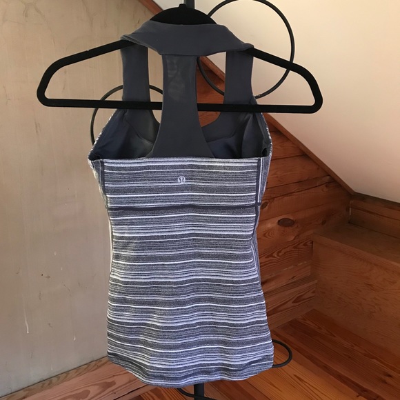 Lululemon Gray Striped Tank Top, EUC, 4 - Picture 4 of 14